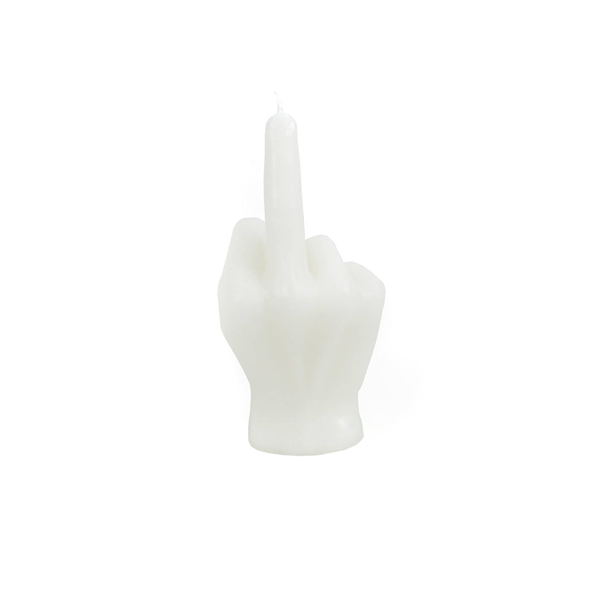 Candle - Middle Finger - Wax - White - 310 grams - 10x9x17 cm