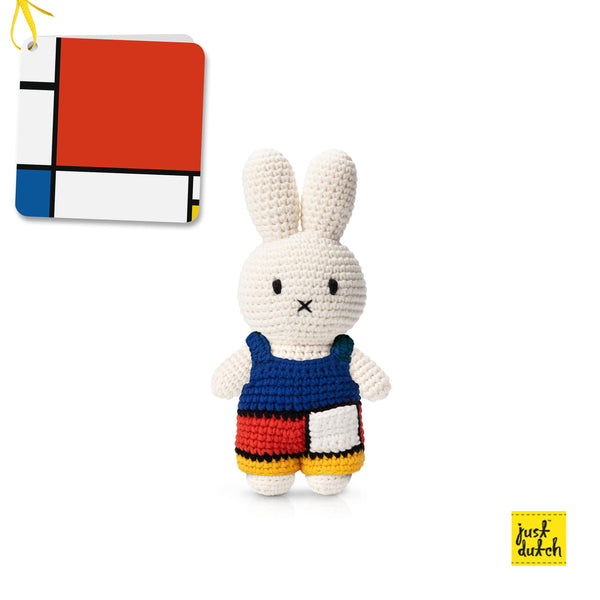 Peluche all'uncinetto Miffy il coniglio - Tuta multicolore 