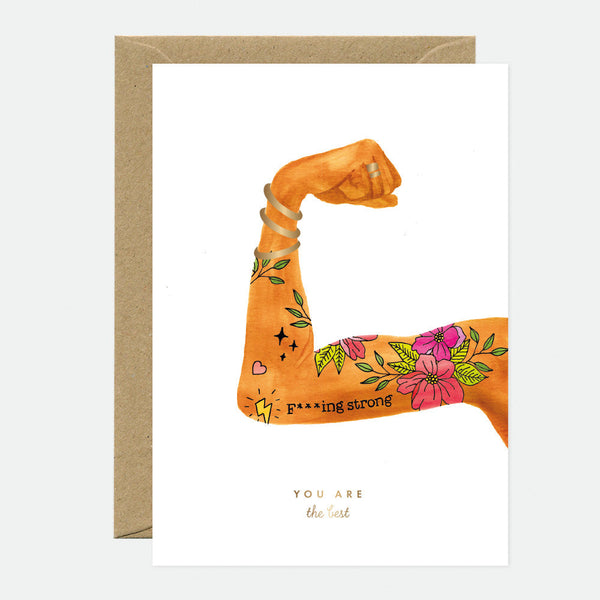 You're the best Woman - Greeting card - Gold foil