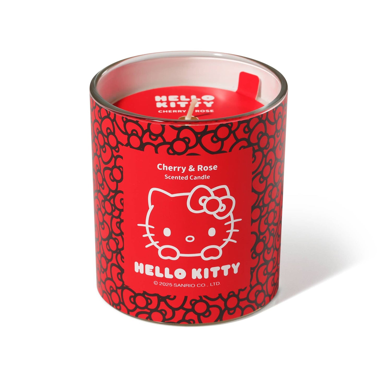 Bougie Rouge Imprimé Original Hello Kitty, Parfum Cerise & Rose