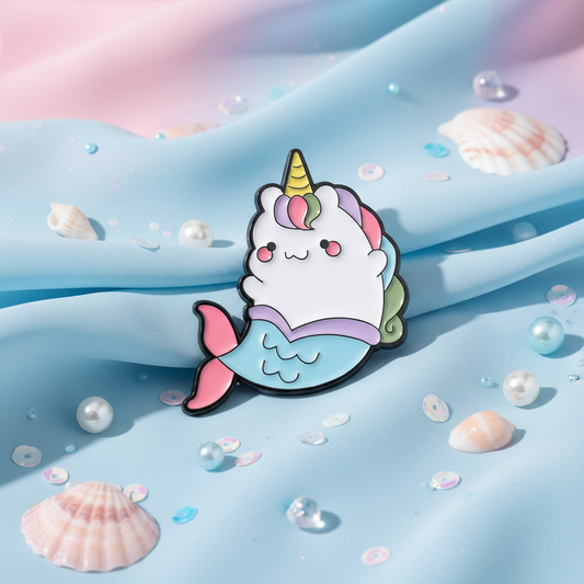 Pin de gato sirena unicornio