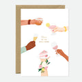 Newlyweds Cheers - Greeting Card - Gold Foil