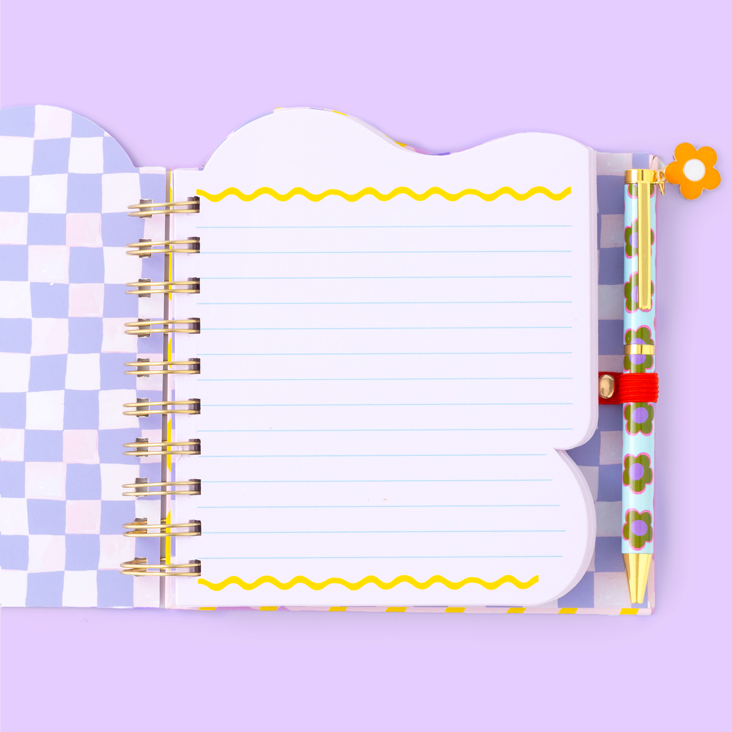 Cuaderno con forma de regla para niñas y bolígrafo
