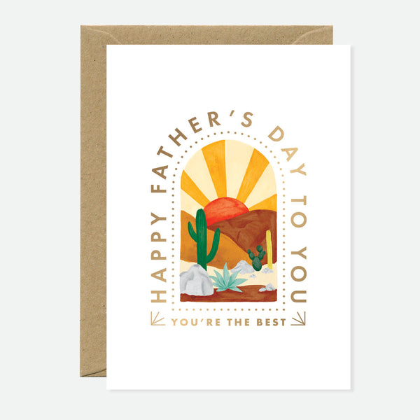 Father’s Day Gravure - Greeting Card - Gold Foil