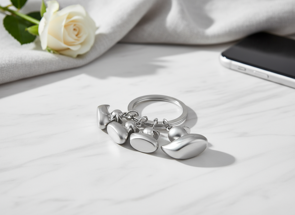 Sleutelhanger met eendenfamilie