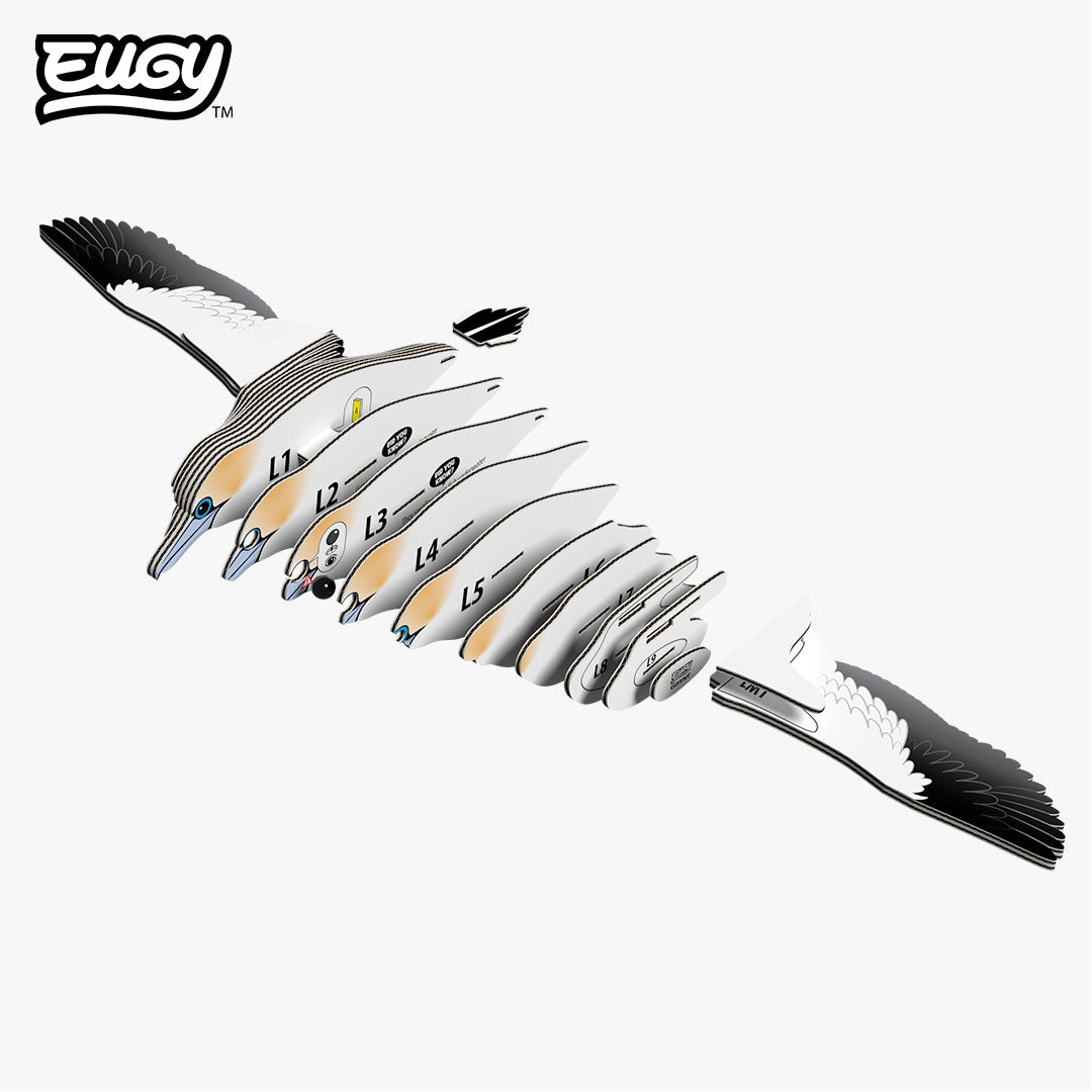 Maquette 3D EUGY 148 Fou de Bassan – pièces avant assemblage