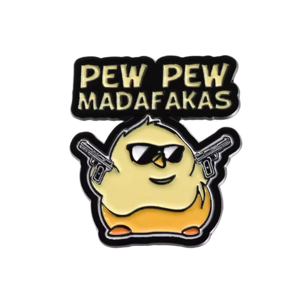 pins canard jaune pew pew madafakas