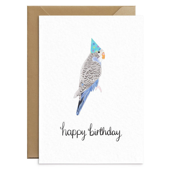 Biglietto di auguri di compleanno per parrocchetto