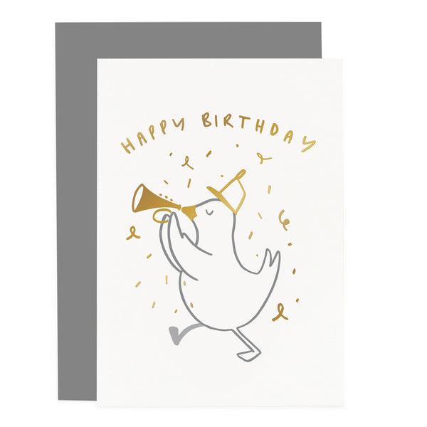 Biglietto d'auguri a forma di anatra "Buon compleanno"