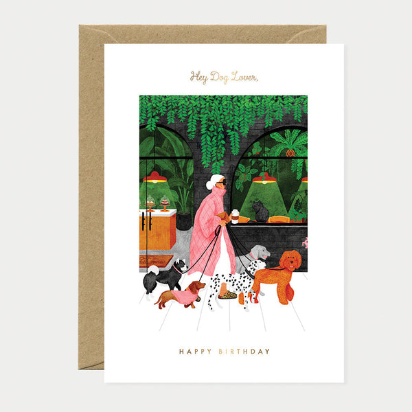 Birthday dog lovers - Greeting card - Gold Foil