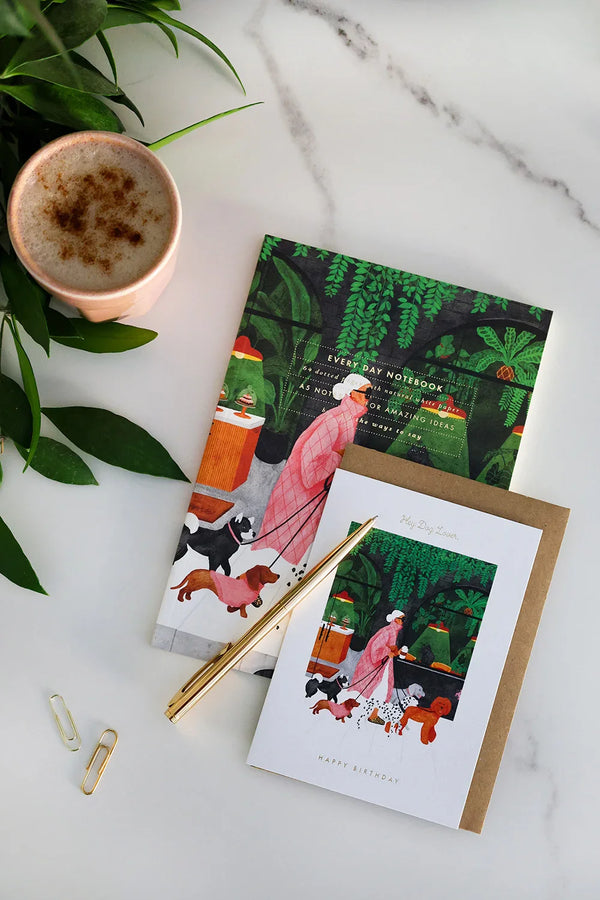 Birthday dog lovers - Greeting card - Gold Foil