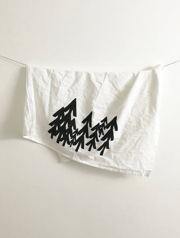 Strofinaccio moderno con albero di Natale