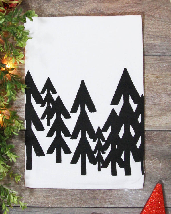 Strofinaccio moderno con albero di Natale