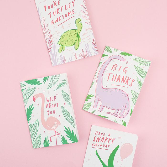 Flamingo wenskaart "Wild About You"