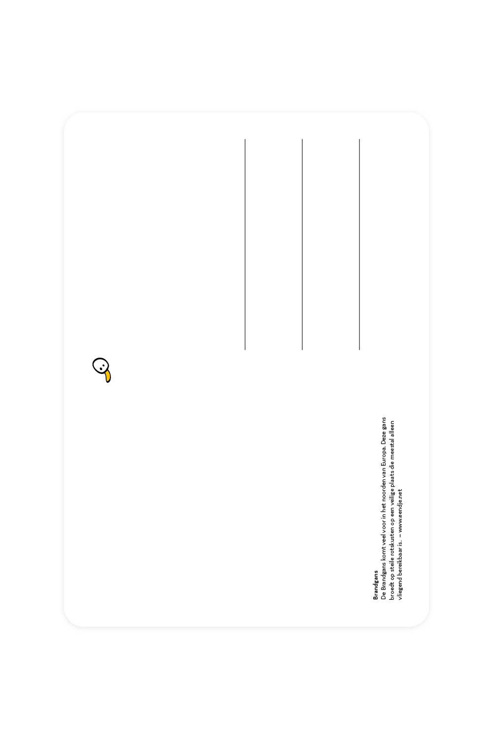 Postcard with Barnacle Goose