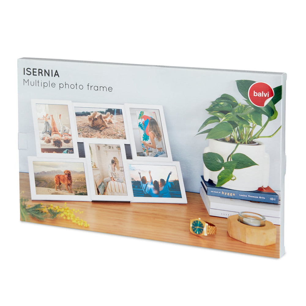 Cadre photo Isernia blanc – 6 photos 10 x 15 cm