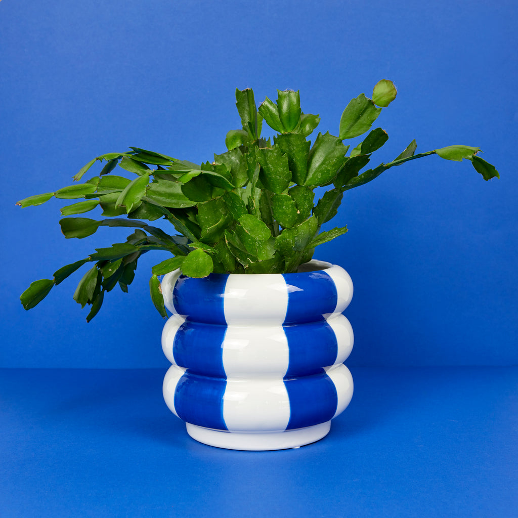 Pot de fleurs Floats bleu – grand modèle