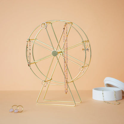 Golden Wheel Jewelry Holder