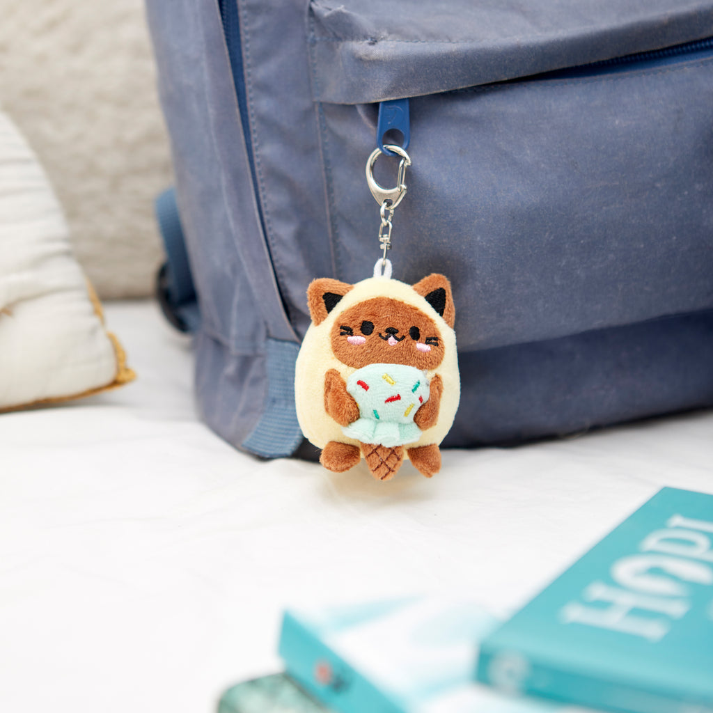 Fluffy Kawaii Minty Keychain