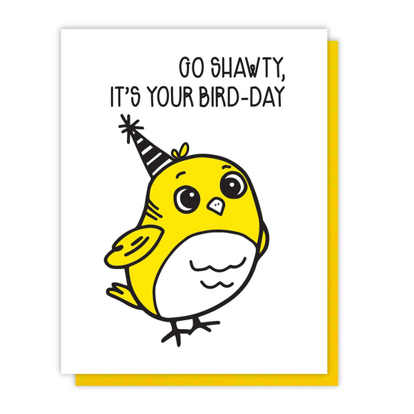 Biglietto di auguri per il compleanno dell'uccellino "Oo Swawty, è il tuo giorno degli uccelli"