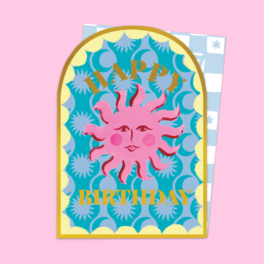 Sunny and arched birthday card