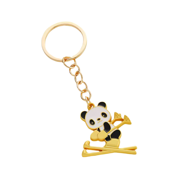 Portachiavi Panda Sciatore