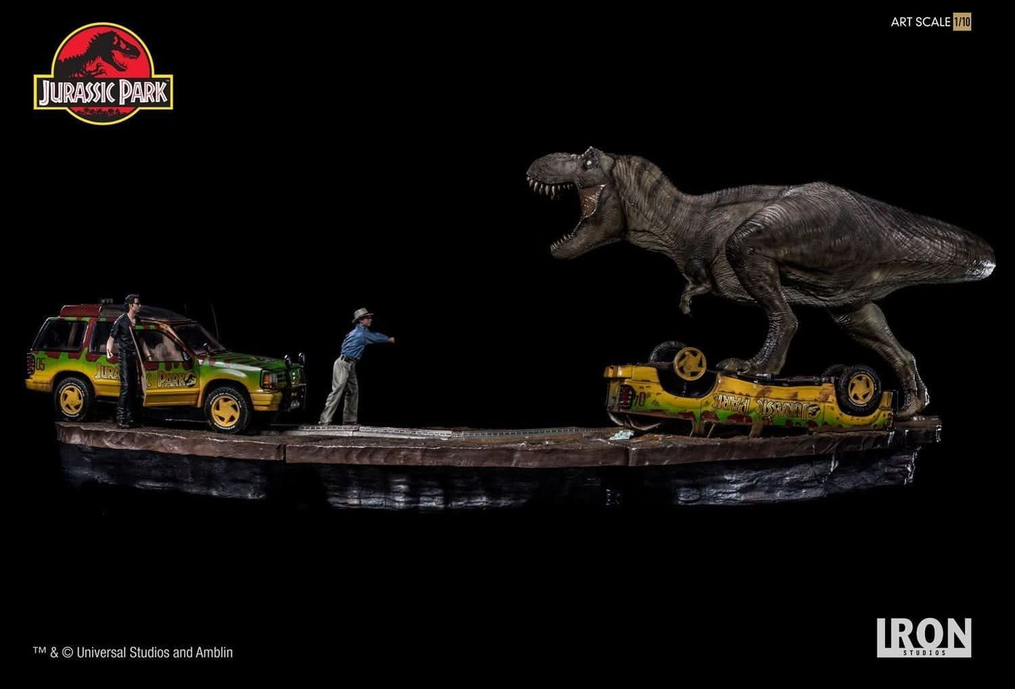 Statue T-Rex Attack - Art Scale 1/10 - Jurassic Park - Set A/B