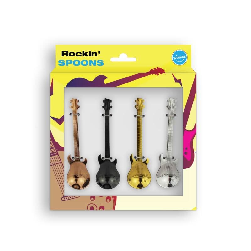 Cuillères à café Guitare – Set de 4 Winkee – vue 1