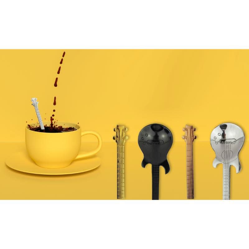 Cuillères à café Guitare – Set de 4 Winkee – vue 2