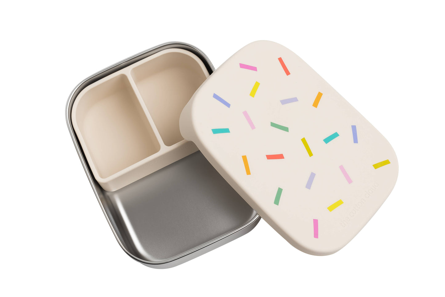 STAINLESS STEEL LUNCH BOX with confetti compartments for CHILDREN