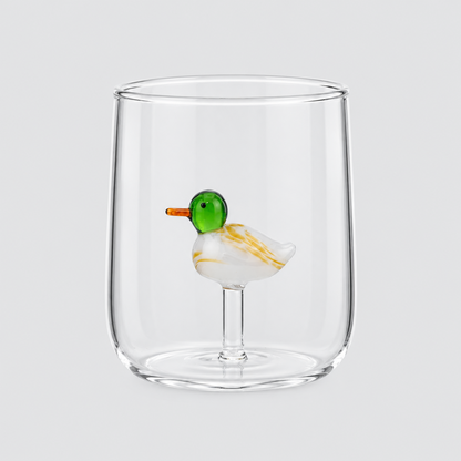 Verre avec Canard Colvert 3D Winkee