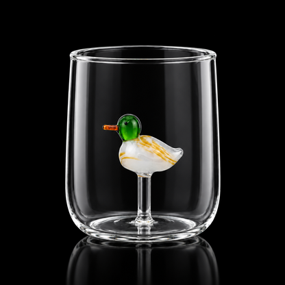 Verre avec Canard Colvert 3D Winkee
