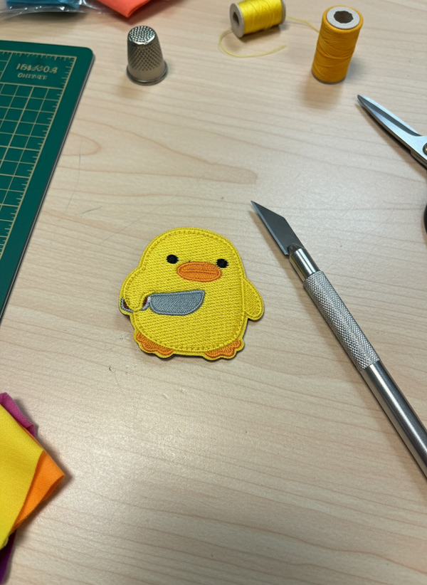 Parche de pato con cuchillo de velcro