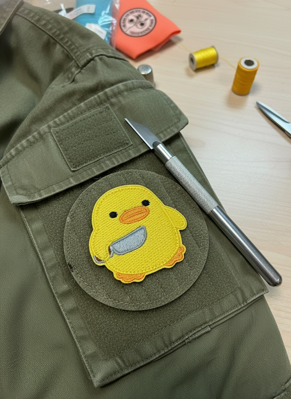Parche de pato con cuchillo de velcro