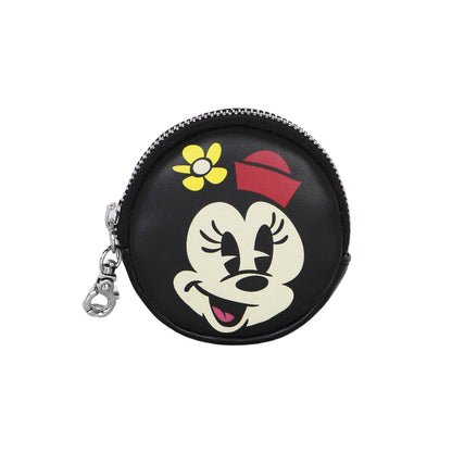 Cartera con cara de galleta de Minnie Mouse, negra