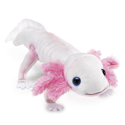 Marionnette à doigt Axolotl Blanc Folkmanis réaliste