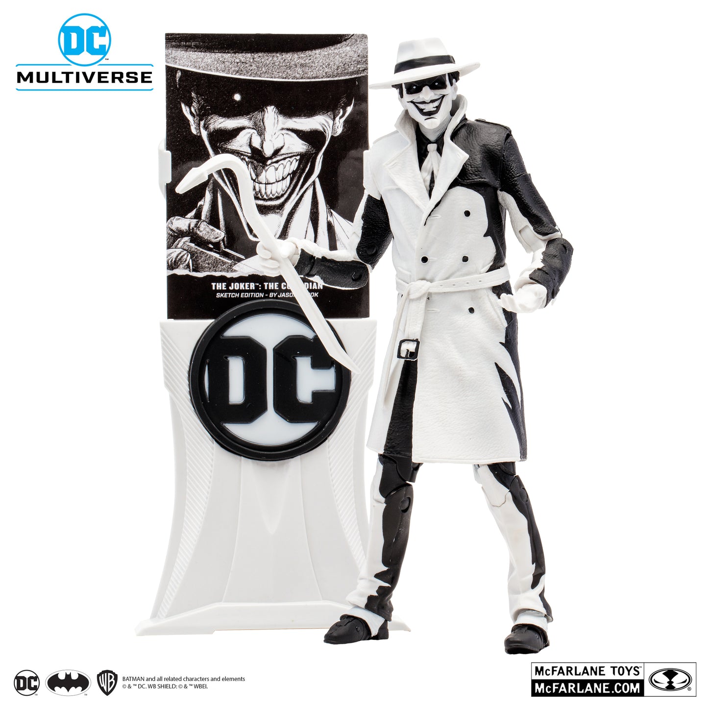 the joker designed by jason fabok sketch edition gold label mcfarlane toys