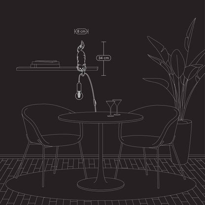 Chichi Cat Table Lamp, Black