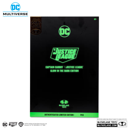 captain carrot justice league incarnate glow in the dark edition gold label mcfarlane toys