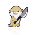 Nutria con alfiler de cuchillo