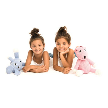 Peluche XL en Crochet - Lapin bleu clair