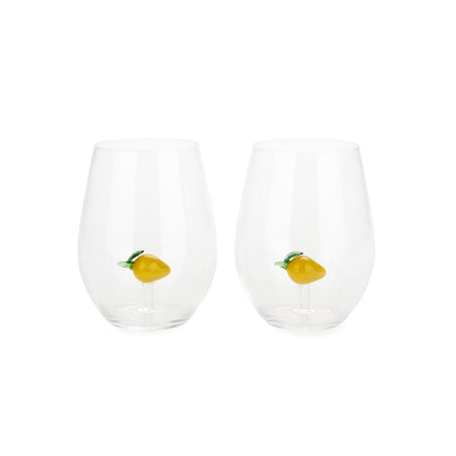 Botanical Lemon Drinking Glasses