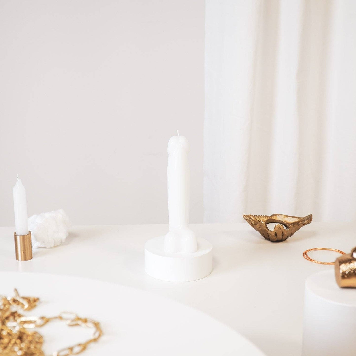 Vela - Mecha - Cera - Blanca - 160 gramos - 7 x 5,5 x 17 cm