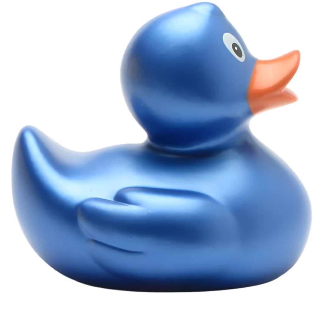 Pato azul metalizado