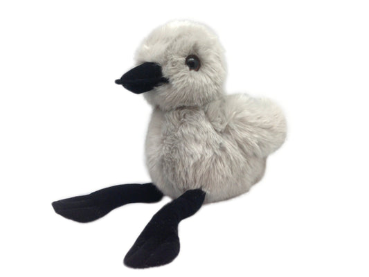 Naughty plush little duckling