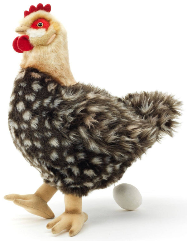 Poule - Avec œuf - 37 cm (hauteur) - peluche Uni Toys