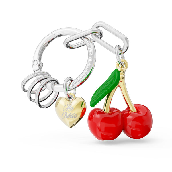 Cherry charm keyring