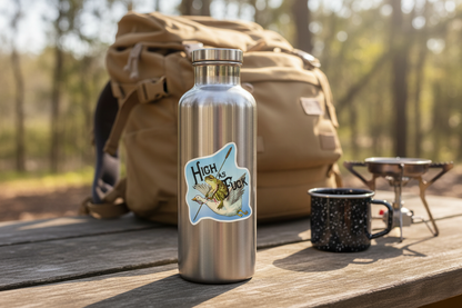 Pegatina de rana con ganso "High as Fuck"