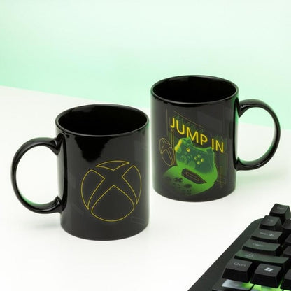 Taza y posavasos metálicos de XBOX