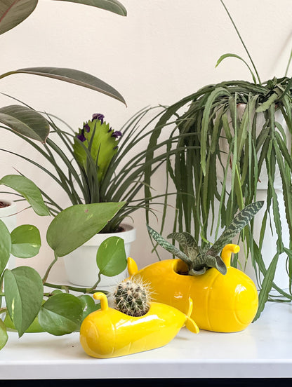 Pot de Fleur Sous-Marin Jaune – Moyen